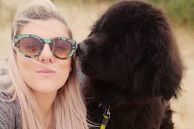 Vicky Taylor, pictured with her treasured dog, has launched a campaign to call for better treatment for endometriosis in Leeds.