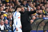 Harry Gray with Daniel Farke. The Leeds United midfielder is to go on loan at Rotherham United 