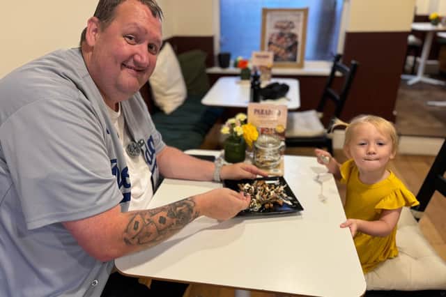 Danny Malin  with daughter Athena