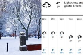 BBC Weather is currently forecasting sleet and snow for Leeds towards the end of January (26, 27 and 28).