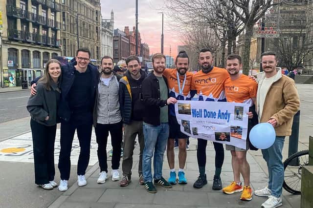 Last year, Andrew raised more than £4,000 for the MNDA by running 100km across Leeds