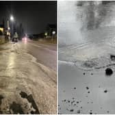 The leaks have caused icy patches and "streams" of water running down the streets.