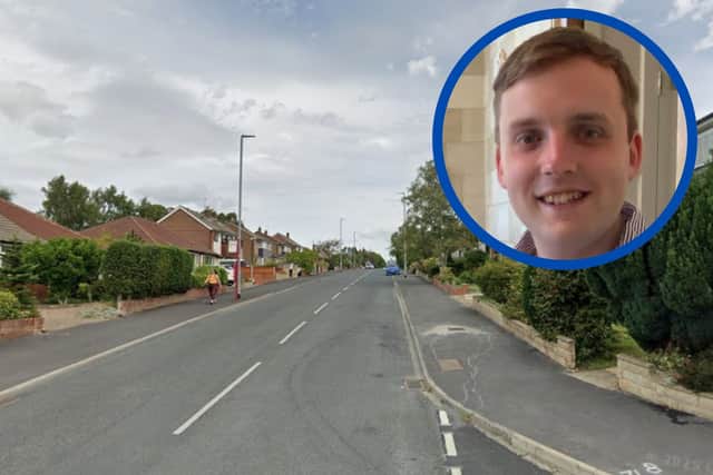 The body of 30-year-old Joshua Haines (inset) was found at his home on Green Lane in Cookridge.