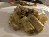 Fifty-Eight Giardino's Rigatoni alla Crema di Pollo.