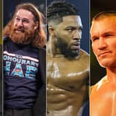 [L-R] Damian Priest, Sami Zayn, Trick Williams and Randy Orton will all vie for a chance to challenge Drew McIntyre for the Undisputed WWE Championship at this evening's Saturday Night's Main Event.