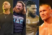 [L-R] Damian Priest, Sami Zayn, Trick Williams and Randy Orton will all vie for a chance to challenge Drew McIntyre for the Undisputed WWE Championship at this evening's Saturday Night's Main Event.
