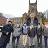 From left,  Parminder Singh, Gurcharan Singh Sohanpaul,  Bikram Pal Singh, President, Harbans Singh Sambhi,  Prem Singh, Balbir Singh, Manmon Singh at the site on Chapeltown Road. 