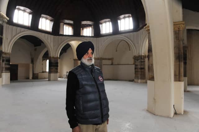  Bikram Pal Singh, President, inside the church