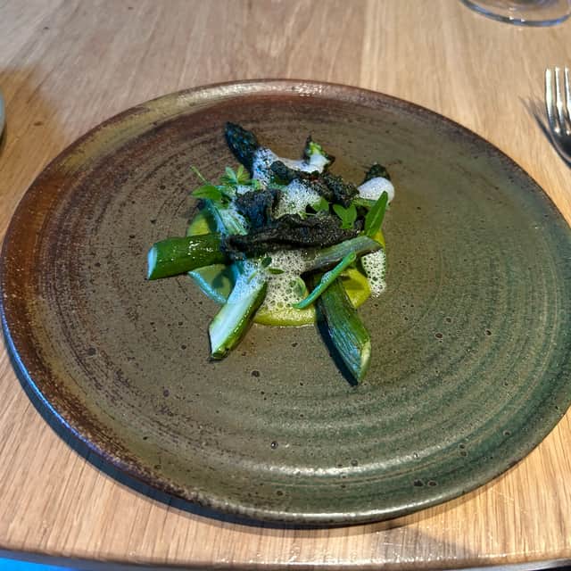 The local asparagus dish at the Whitebrook.