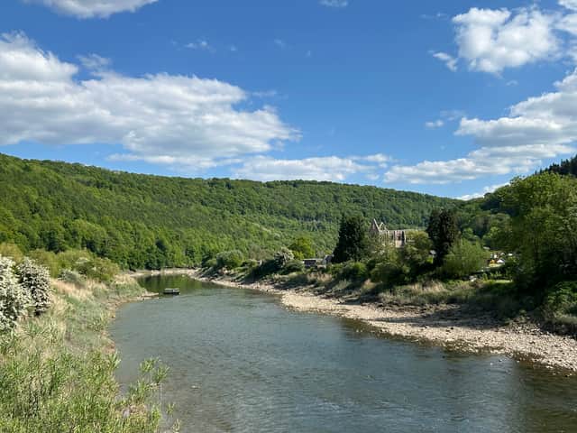 The River Wye winding past Tintern Abbey.