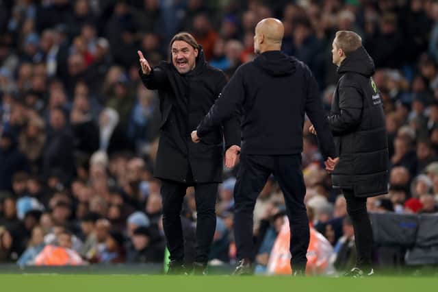 CHANGE: Made by Leeds United boss Daniel Farke at Manchester City, above, saluted by Everton manager David Moyes.