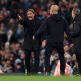 CHANGE: Made by Leeds United boss Daniel Farke at Manchester City, above, saluted by Everton manager David Moyes.