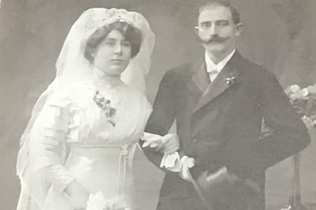 Josef and Gisela's wedding in Vienna's main Synagogue, the Stadt Temple on November 19, 1911.