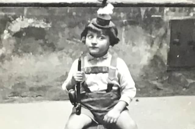 Kurt in Lederhosen, traditional Austrian national dress.