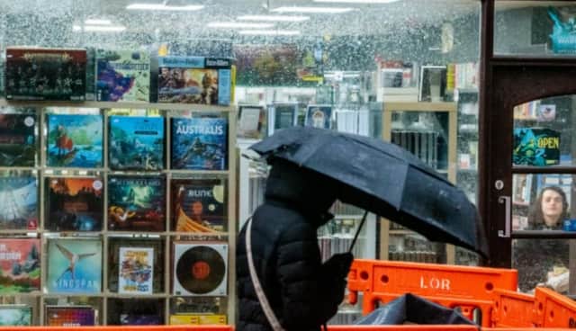 Rainy weather has hit Leeds city centre thanks to Storm Chandra