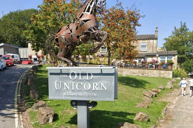 The Old Unicorn looks over Bramley Shopping Centre.