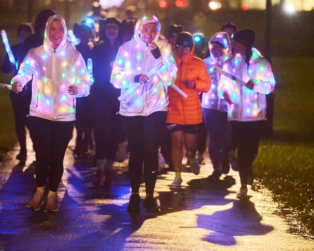 Clapham Common was lit up on Friday night for a special run club