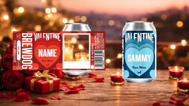 Brewdog's personalised cans have arrived just in time for Valentine's Day