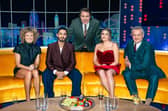 The Jonathan Ross Show guests (L-R):  Ellie Kildunne, Riz Ahmed, Harriet Kemsley, Hugh Bonneville