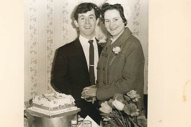 Patrick and Margaret on their wedding day 
