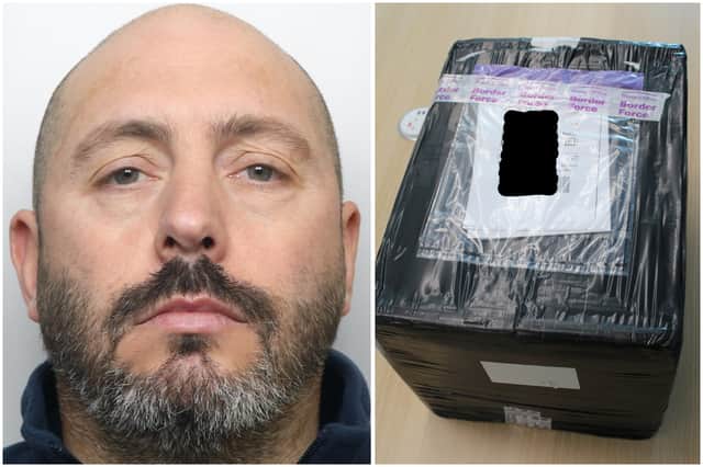 Gates (pictured) was jailed for smuggling gun sights to China. and was caught when two packages were intercepted.