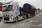 The water storage tank is taken to Burley Village Green.