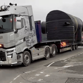 The water storage tank is taken to Burley Village Green.