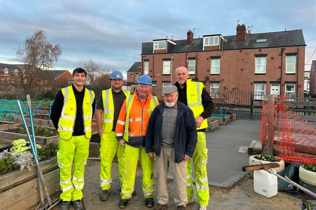 Team of Caddick volunteers at Cross Green Growing together in Leeds
