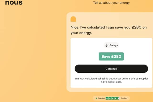 Within a few clicks, Nous's AI system had found a way to save me money on my energy bills