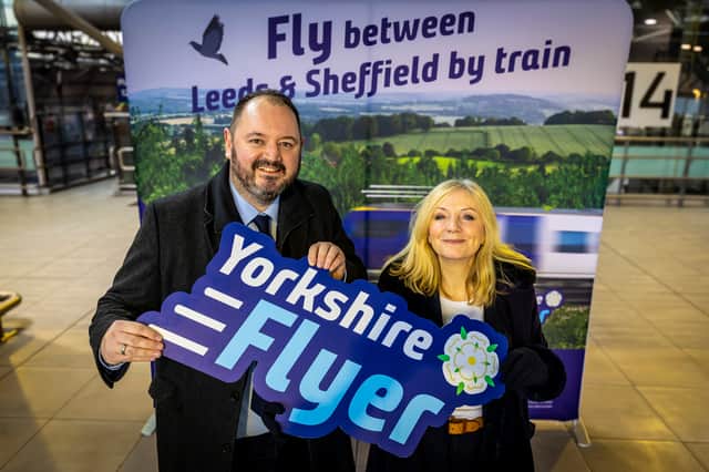 The new Northern service, which will connect Leeds and Sheffield in 47 minutes, was officially launched during an event at Leeds station earlier today.