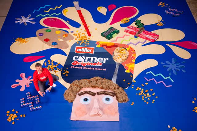 Neil Buchanan created a mural announcing the relaunch of a popular 90s snack.