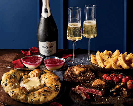Morrisons will deliver a lavish meal for two to your door just in time for Valentine's night