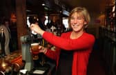 Pictured behind the bar at the Streets Of Leeds is manager Tanya Besford in March 1997.