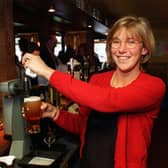 Pictured behind the bar at the Streets Of Leeds is manager Tanya Besford in March 1997.