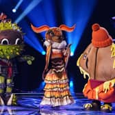 The finalists of The Masked Singer: Conkers, Moth and Toastie