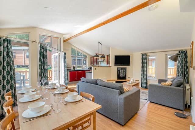 Each lodge is set up for family living and relaxation