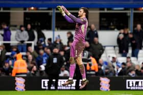 PRAISE: For Leeds United keeper Lucas Perri from the club's fans for his display in the FA Cup triumph at Birmingham City, above.