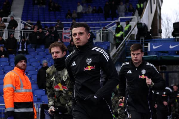 LEVELLING UP: Leeds United captain Ethan Ampadu, pictured warming up for Sunday's FA Cup clash at Birmingham City.
