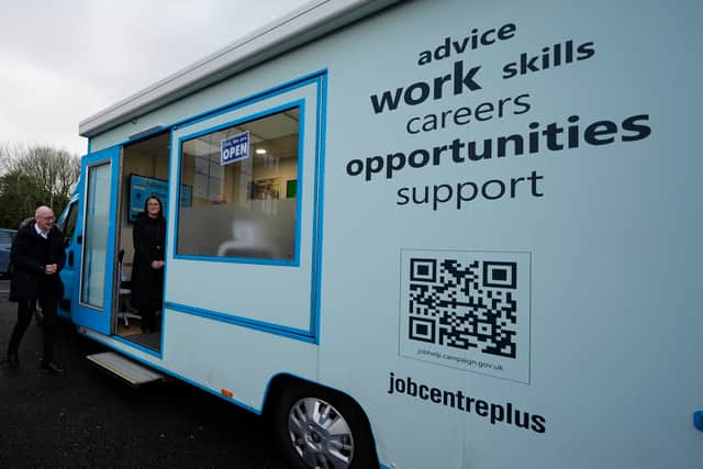 Work and Pensions Secretary Pat McFadden (left) arrives for a visit to a new 'Jobcentre on Wheels'. Wakefield will host one of the nine new vans (Photo: Peter Byrne/PA Wire)