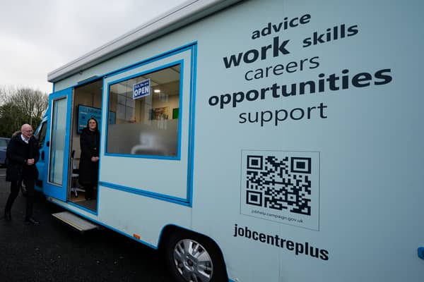Work and Pensions Secretary Pat McFadden (left) arrives for a visit to a new 'Jobcentre on Wheels'. Wakefield will host one of the nine new vans (Photo: Peter Byrne/PA Wire)