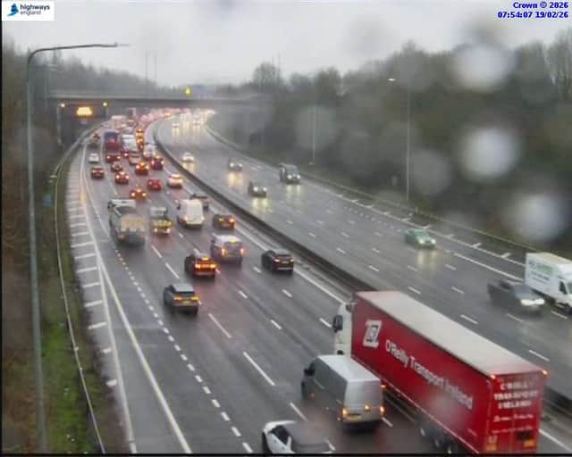 Drivers are warned of 'severe' delays on M62 on February 19