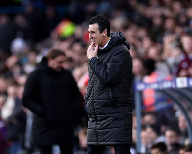 FRESH BLOW: For Aston Villa and boss Unai Emery, above, for Leeds United's visit.