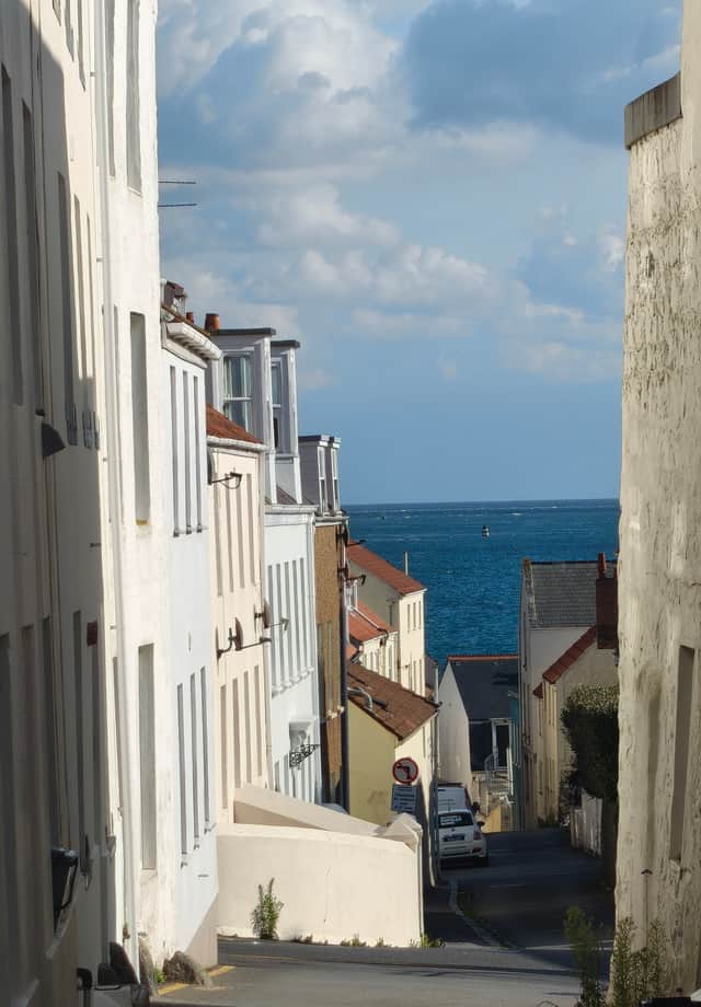 The winding, quiet residential streets in St Peter Port are a fun walk all on their own, especially first thing in the morning.