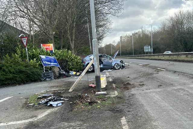 Leeds Ring Road has been closed since this morning following a crash near the Wickes store in Moor Allerton.