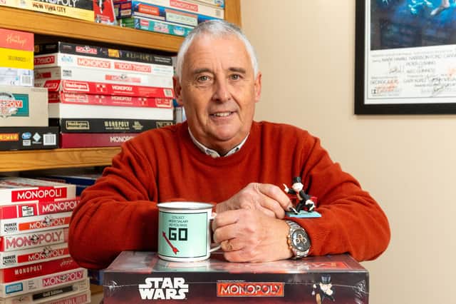 Jason Bunn, World Monopoly Champion, at his home near Leeds