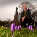 The guardian of the 'Lungs of the City.' Retired head gardener John Egan MBE looks over the floral welcome he helped create for the people of Leeds nearly five decades ago.