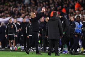 SARCASTIC: Wave to the Leeds United fans from Manchester City boss Pep Guardiola after his side's 1-0 win at Elland Road.