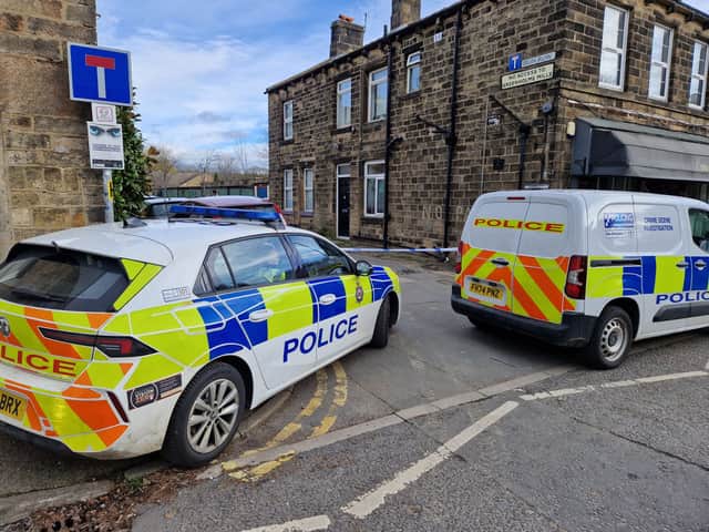 Police in Burley in Wharfedale on Monday, March 2