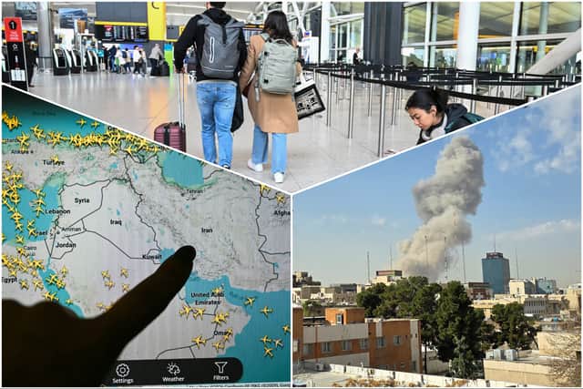 Major airlines including Emirates, Etihad, Qatar Airways, Virgin Atlantic, and British Airways have cancelled or rerouted flights to the Middle East (Photos: Getty Images)