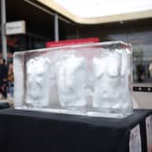 The new installation looks to prompt conversation surrounding breast cancer during National Self-Check Month.